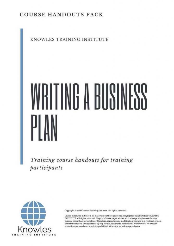 Writing A Business Plan Training Course in Belize Handouts