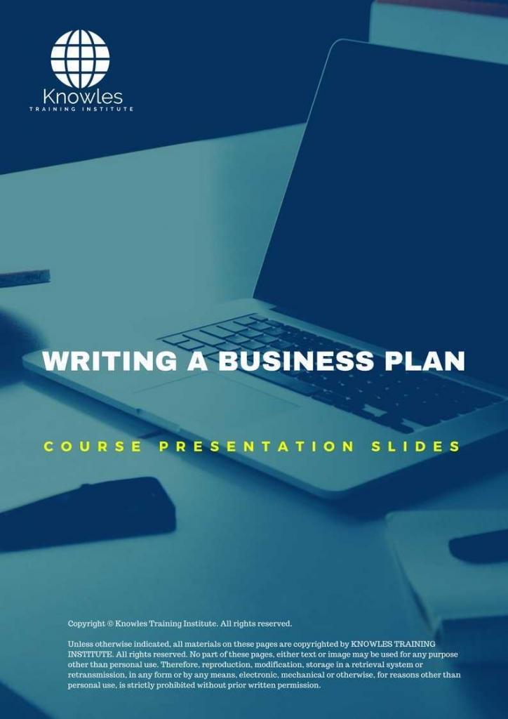 Writing A Business Plan Training Course in Belize Presentation Slides