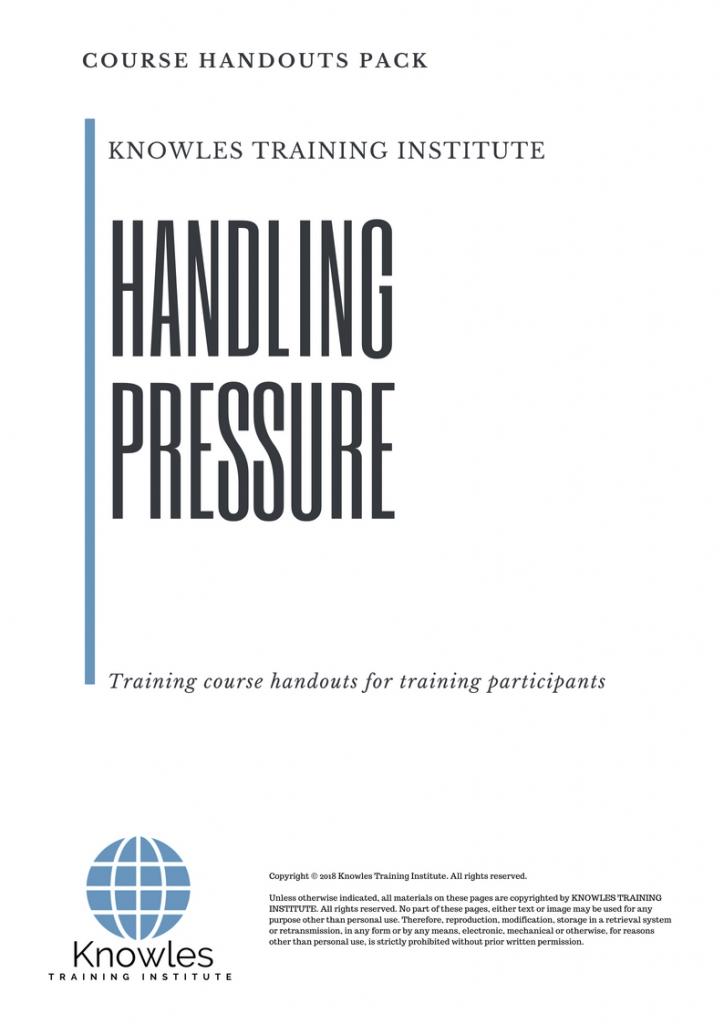 Course Handouts For Handling Pressure Course in Belize