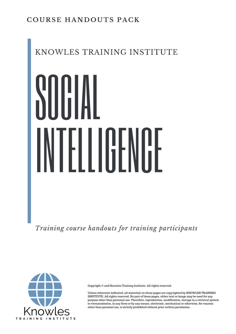 Course Handouts For Social Intelligence Training Course in Belize