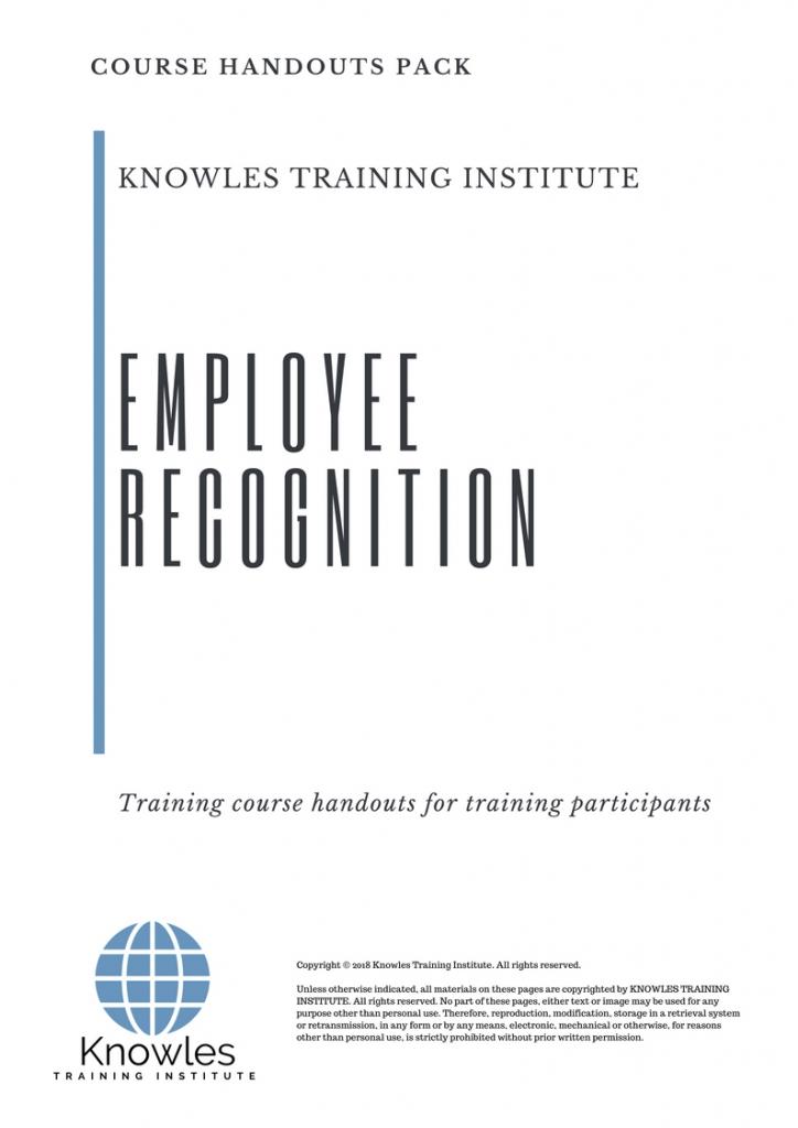 Employee Recognition Training Course in Belize Handouts