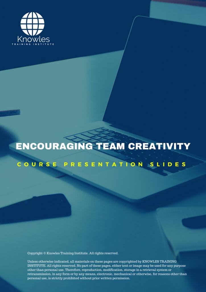Encouraging Team Creativity Course in Belize PPT Slides Used During Course
