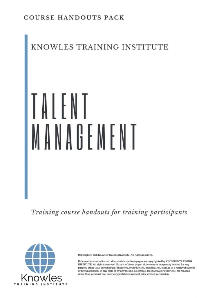 Talent Management Training Course in Belize Handouts
