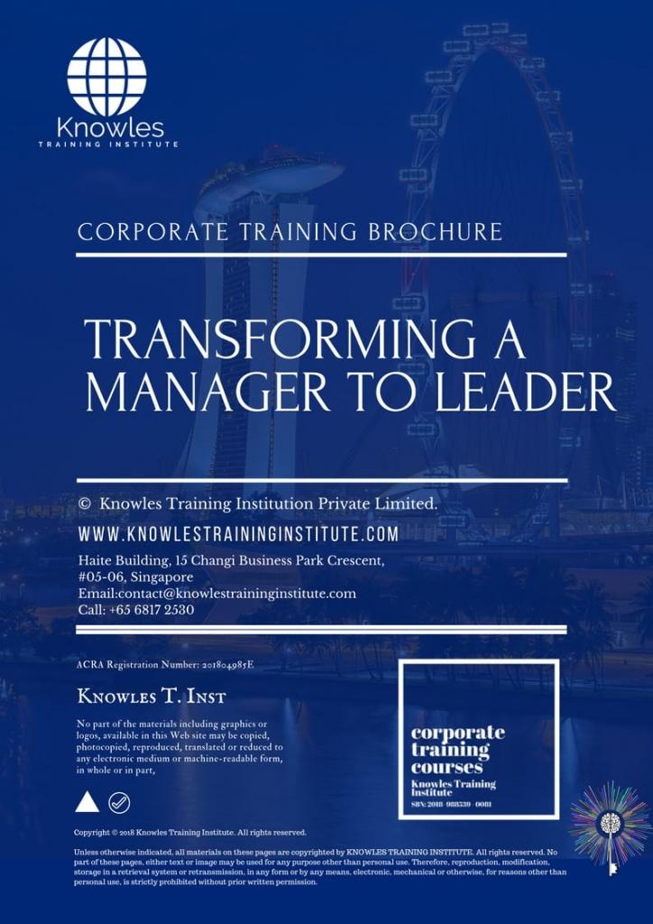 Transforming A Manager To Leader Training Course in Belize Brochure